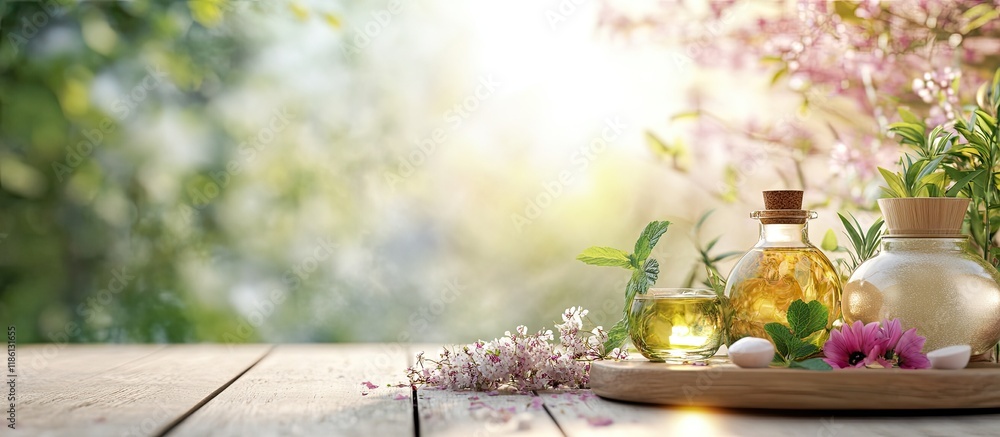 Aufkleber herbal wellness spa. with copy space image. place for adding text or design