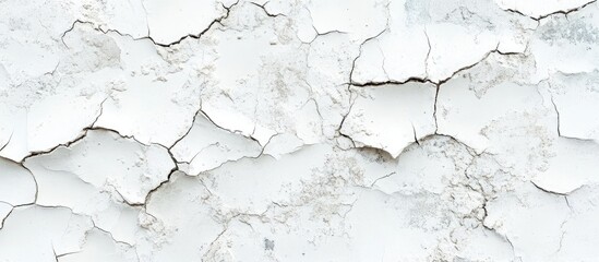 Obraz premium Background texture Surface featuring white aged cracked paint Top view Copy space