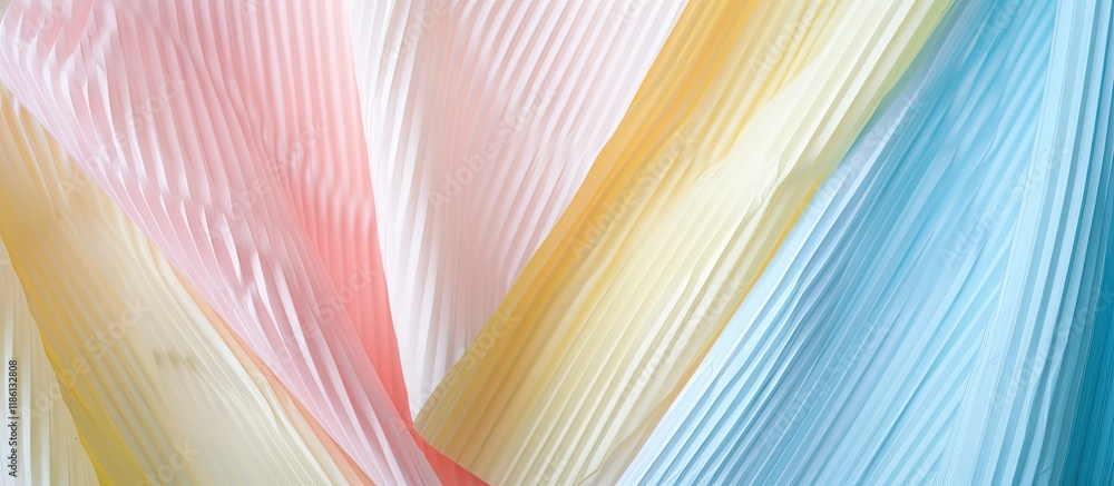 Poster Close up of three layers of pastel striped paper texture for the background Three sheets of pastel striped paper. with copy space image. Place for adding text or design