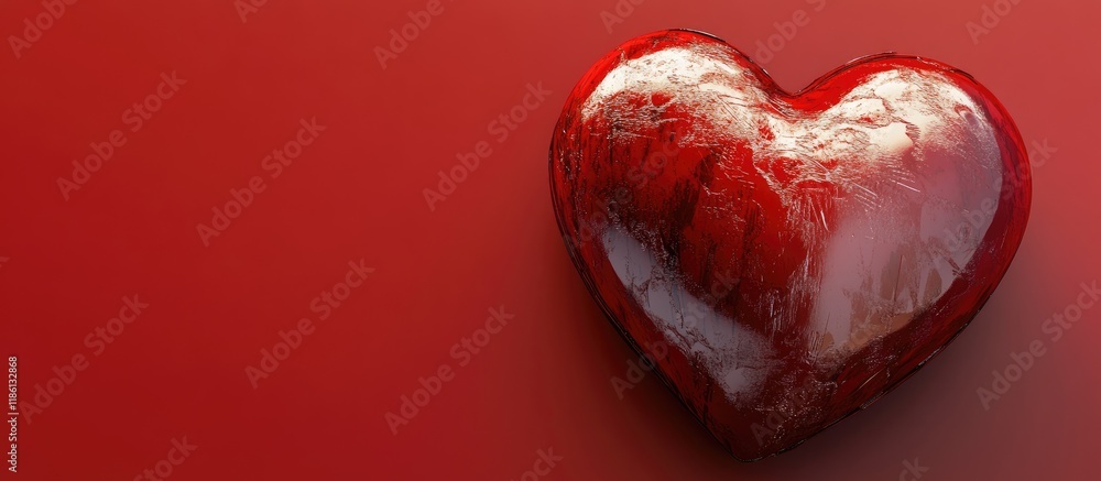 Poster valentine heart. with copy space image. Place for adding text or design