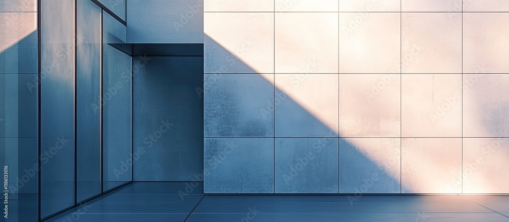 Poster exterior of contemporary architecture abstract background of a building. with copy space image. plac