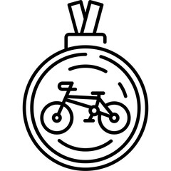 Bike Race Medal Icon