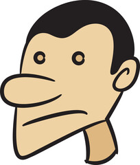 Hand Drawn Worried Comic Face Avatar
