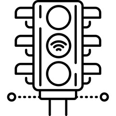 Connected Traffic Light Icon