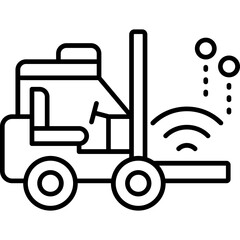 Naklejka premium Smart Forklift Icon