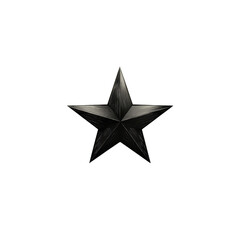 Obraz premium Bold star emblem, black silhouette on clean white backdrop, modern design, versatile for various applications, striking and memorable