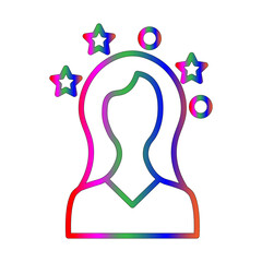 Hair treatment icon line gradient