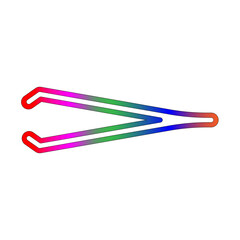 Tweezers icon line gradient