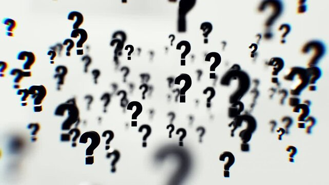 Exploration of Curiosity and Uncertainty Blurred Background with Floating Question Marks Invites Inquiry and Contemplation Amidst Confusion
