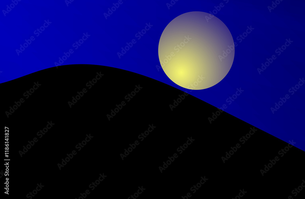 Fototapete abstract gradient background with lines and circles, perfect for creating vibrant abstract 3d wallpa