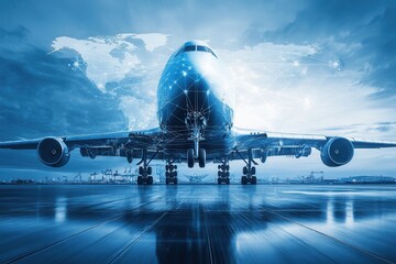 Airfreight Network Global Routes Infographic Design