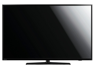  32-inch LED TV with a black screen on a transparent background, PNG file 