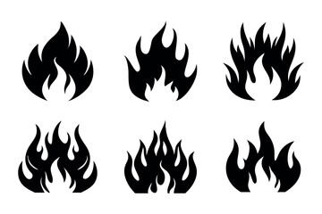 set of fire icons