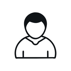 person icons, black and white User profile login icon vector illustration image
