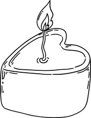 sketch love candle