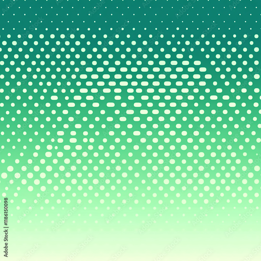 Poster abstract gradient pattern with dotted design in shades of green and white