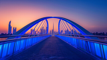 Obraz premium city harbor bridge