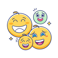 smiling family emoji vector icon, family day vector illustration - simple illustration of smiling family emoji perfect for logos, and family day-themed designs.