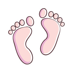 baby footprints vector icon, family day vector illustration - simple illustration of baby footprints perfect for logos, and family day-themed designs.