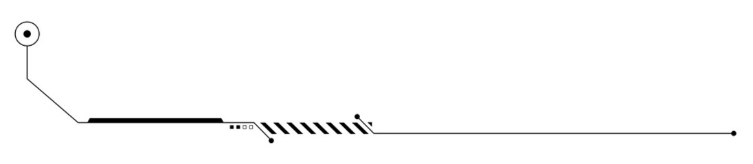 Digital technology style line and element on transparent background