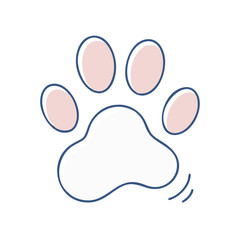 family pet paw print vector icon, family day vector illustration - simple illustration of family pet paw print perfect for logos, and family day-themed designs.