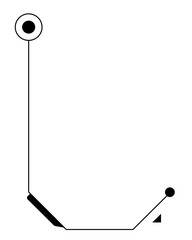 Digital technology style line and element on transparent background