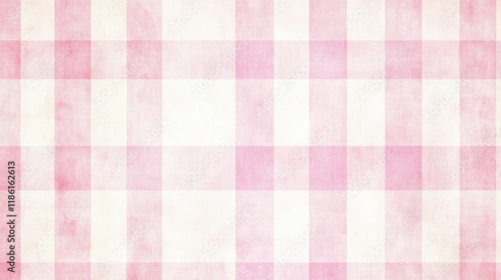 Poster soft pink and white checkered pattern background for design use