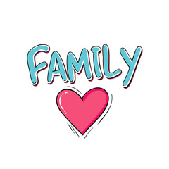 heart with family text vector icon, family day vector illustration - simple illustration of heart with family text perfect for logos, and family day-themed designs.