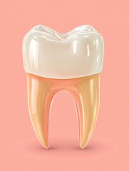 Close-up of a dental model showing tooth structure and gums, ideal for dental care information or advertisement.