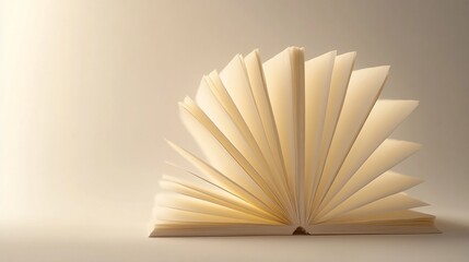 Open book with pages fanned out like a sunburst, on white background.