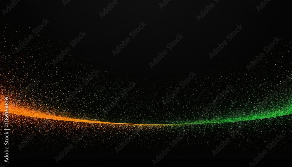 Poster 3d abstract background with flowing waves of particles 2