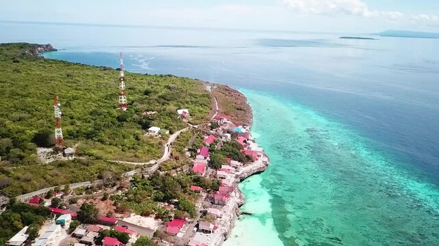 Aerial Videography. View a Drone of a beautiful tropical beach