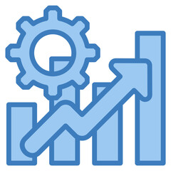 Increasing Bar Graph Icon Element For Design