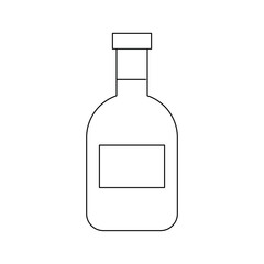 Glass drink bottle icon drawing