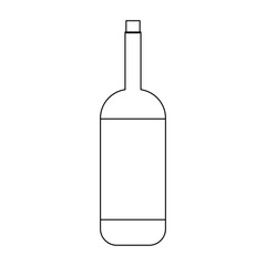 Glass drink bottle icon drawing
