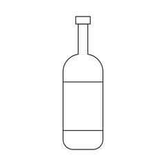 Glass drink bottle icon drawing