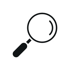 Magnifying glass icon featuring a modern and minimalist style, ideal for adding clarity to research, investigation, or educational-themed projects