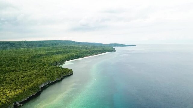 Aerial Videography. View a Drone of a beautiful tropical beach