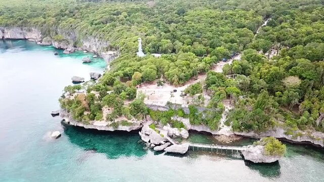 Aerial Videography. View a Drone of a beautiful tropical beach