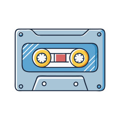 cassette tape vector icon, national retro day vector illustration - simple illustration of cassette tape perfect for logos, and national retro day vector-themed designs.