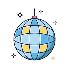 Obraz premium disco ball vector icon, national retro day vector illustration - simple illustration of disco ball perfect for logos, and national retro day vector-themed designs.