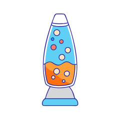 lava lamp with bubbles vector icon, national retro day vector illustration - simple illustration of lava lamp with bubbles perfect for logos, and national retro day vector-themed designs.