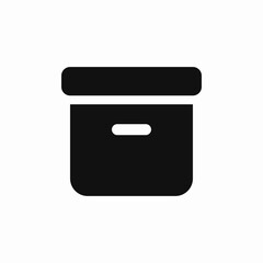 archive storage box icon vector sign