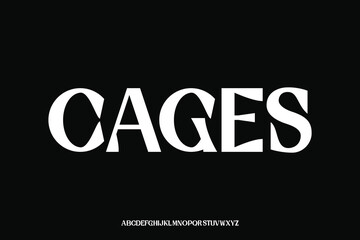 Display alphabet font vector design suitable for headline, poster, logo, magazine and many more