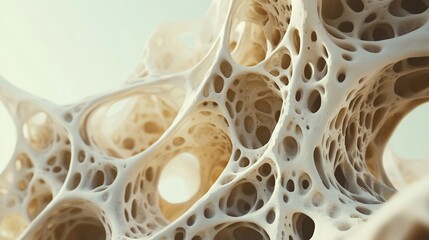 Abstract 3D Render: Intricate Bone-like Structure
