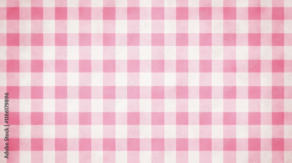 Poster soft pink checkered pattern for background design and textiles