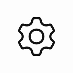 settings gear configuration icon vector sign