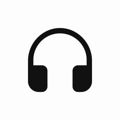 headphones audio music icon vector sign