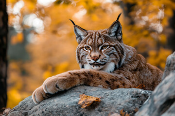 A wild animal in the forest created with generative ai technology