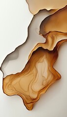 Fototapeta premium Abstract Layers of Beige, Brown and Gold Textured Background Design Element with Copy Space